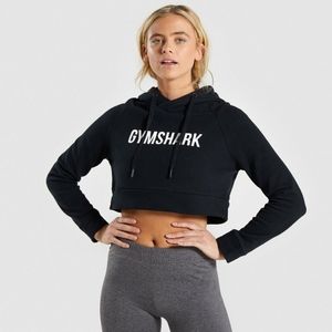 Black gymshark crop hoodie